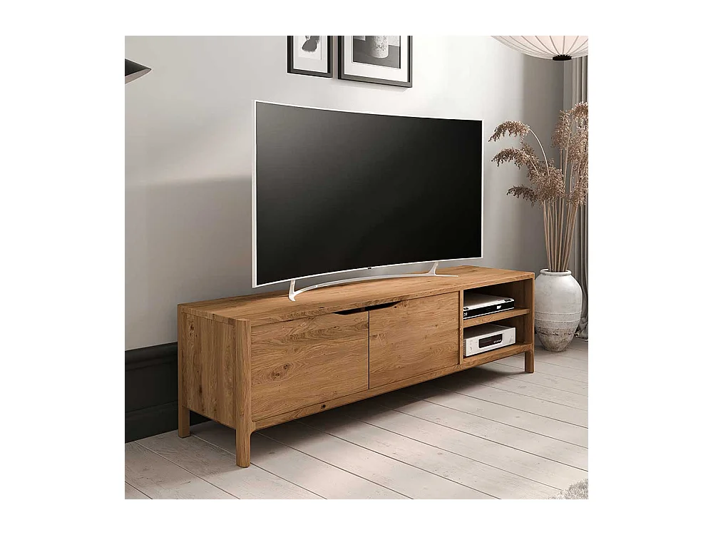 TV Board Lowboard mit Türen und offenen Fächern