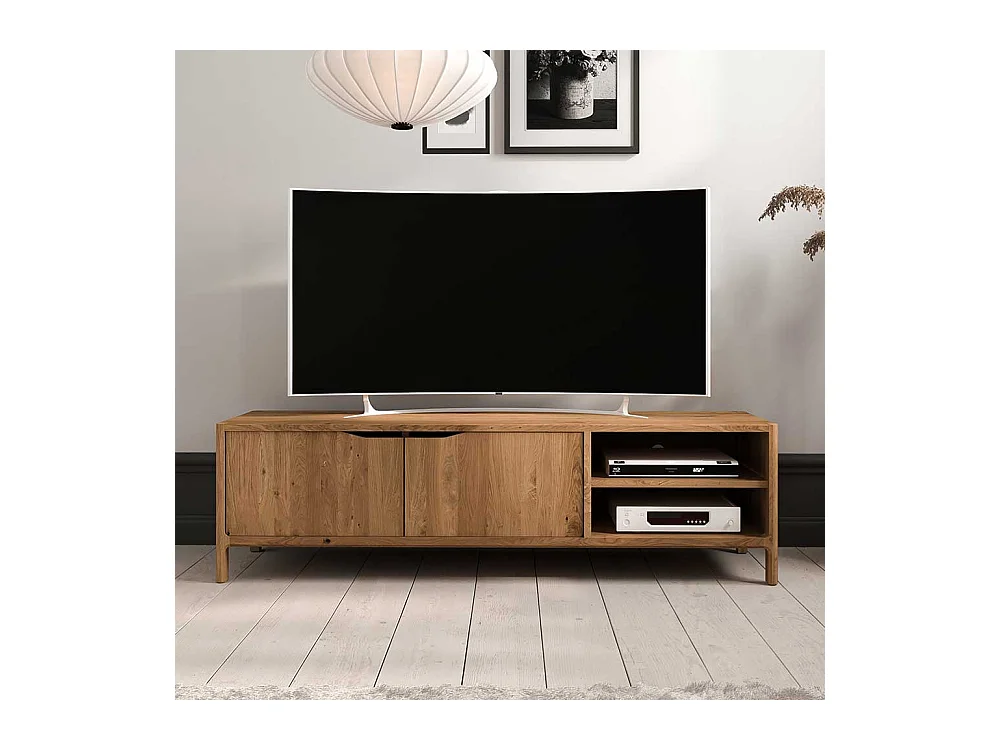 TV Board Lowboard mit Türen und offenen Fächern