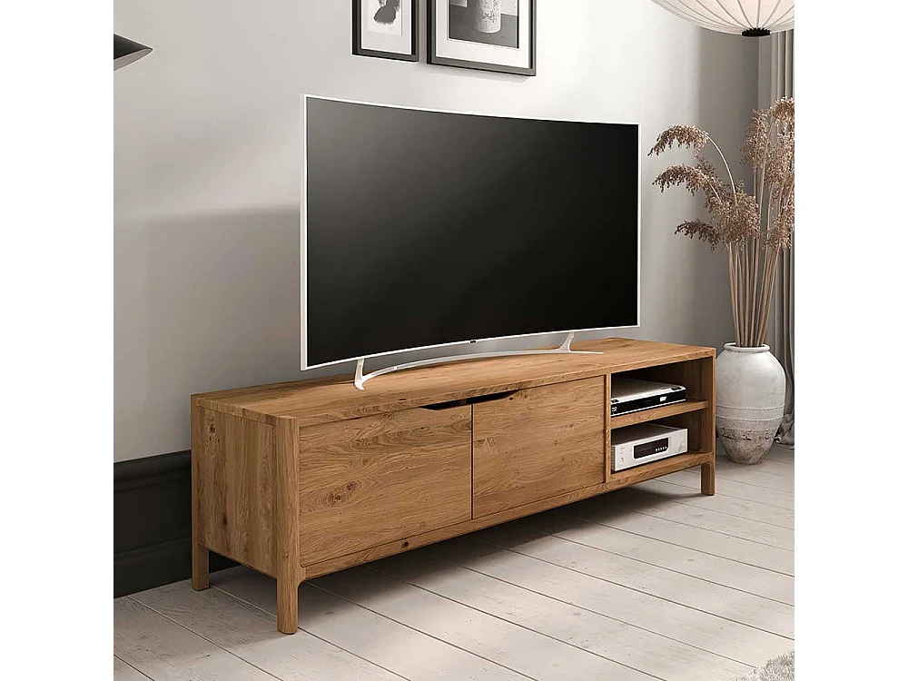 TV Board Lowboard mit Türen und offenen Fächern