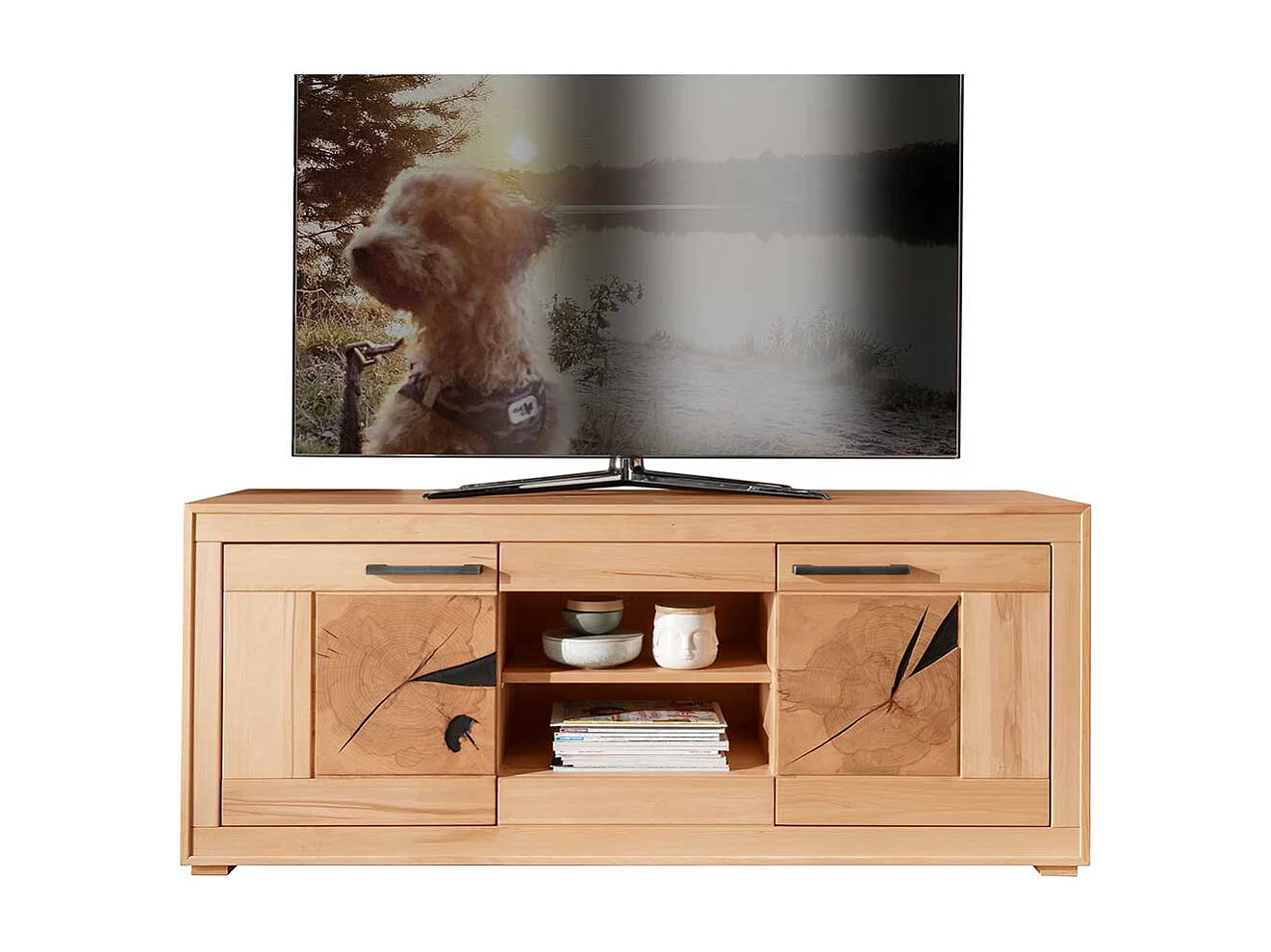 Unterschrank Fernseher massiv aus Kernbuche 150 cm breit