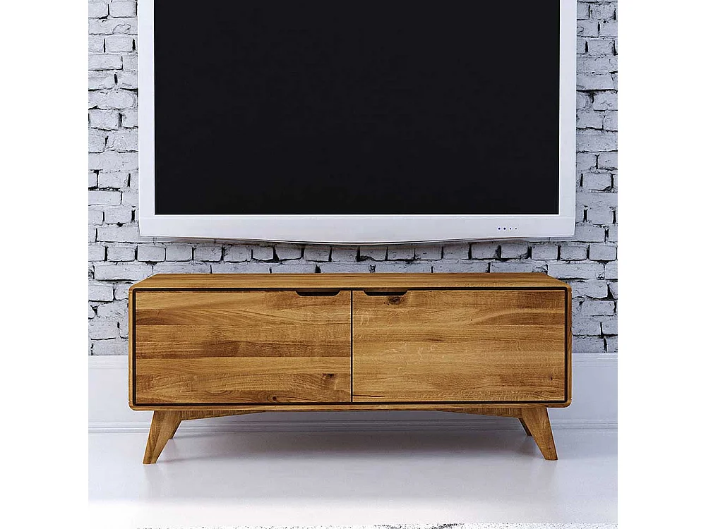 Fernsehboard aus Wildeiche Massivholz 120 cm breit