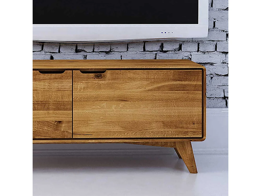 Fernsehboard aus Wildeiche Massivholz 120 cm breit