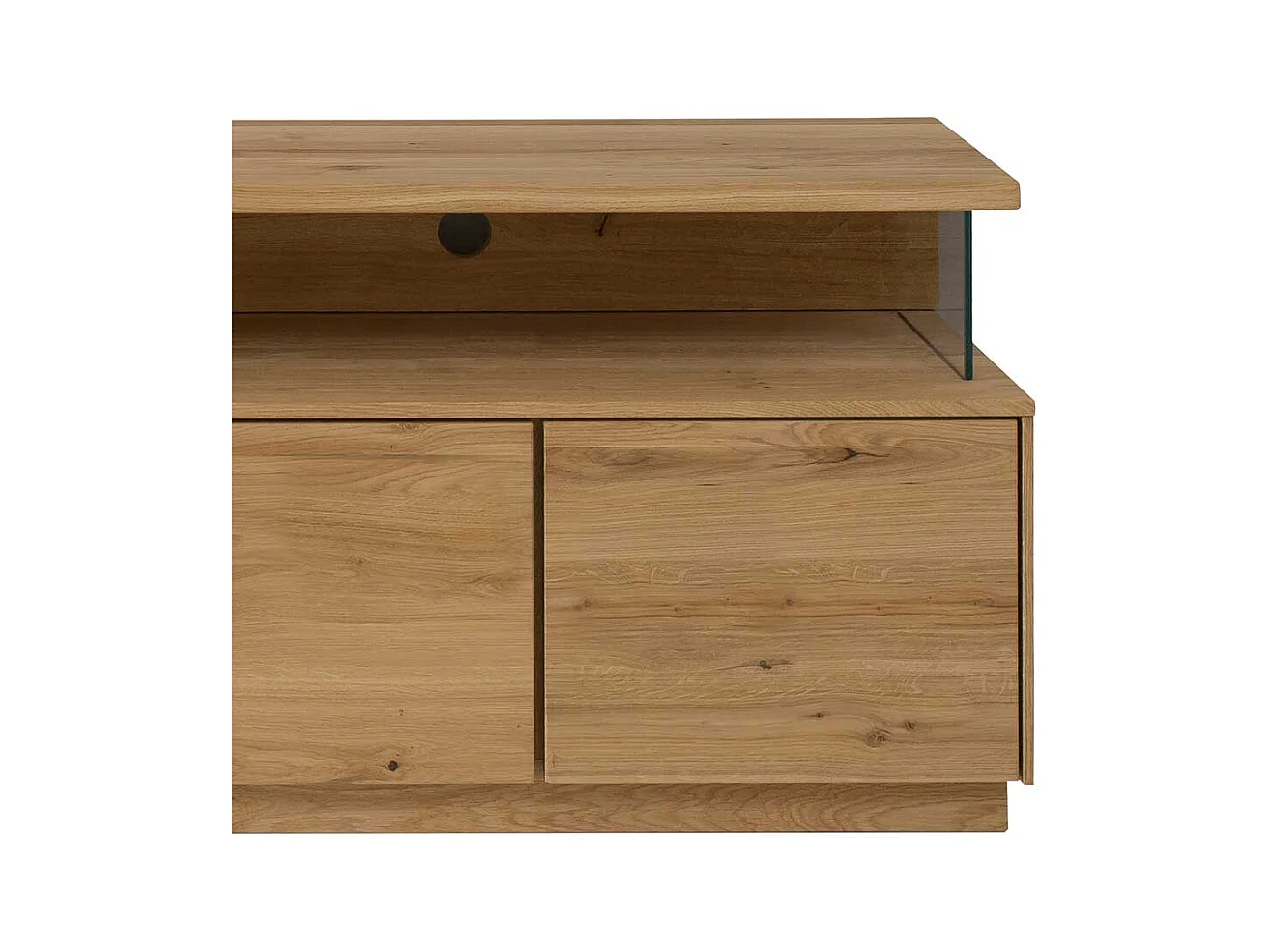 Fernseh Unterschrank massiv aus Wildeiche geölt Push to open Funktion