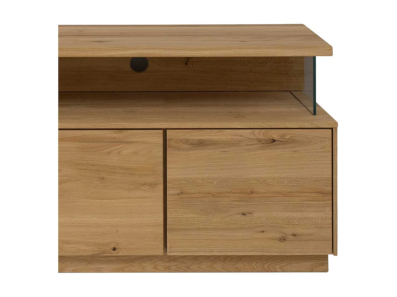 Fernseh Unterschrank massiv aus Wildeiche geölt Push to open Funktion