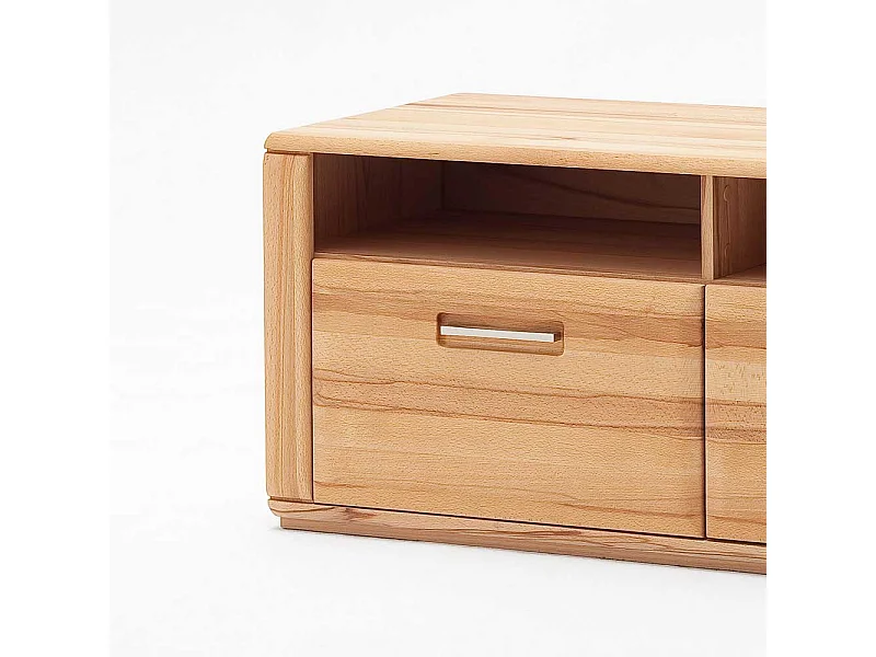 TV-Lowboard in Kernbuchefarben Schubladen