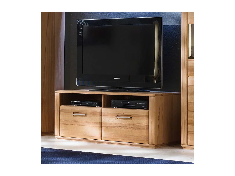 TV-Lowboard in Kernbuchefarben Schubladen