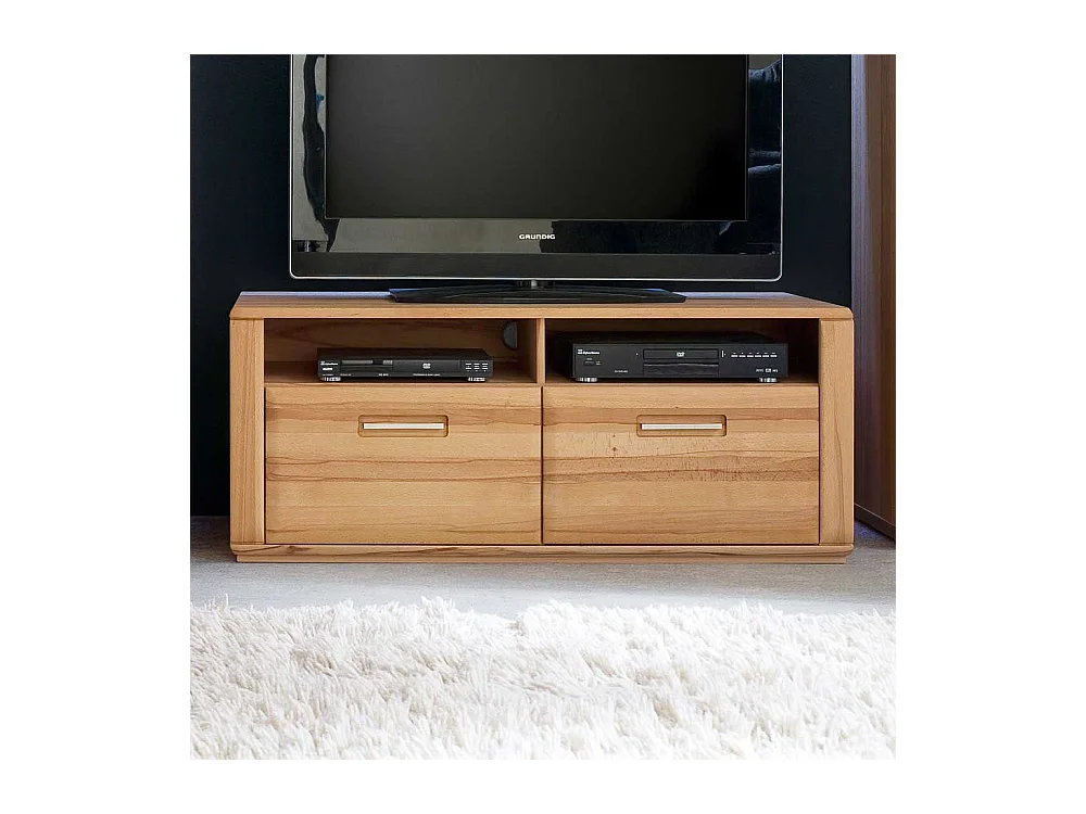 TV-Lowboard in Kernbuchefarben Schubladen