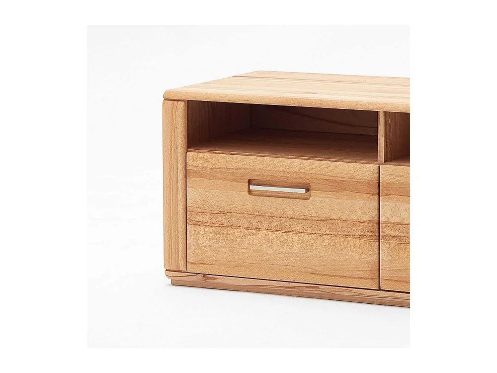 TV-Lowboard in Kernbuchefarben Schubladen