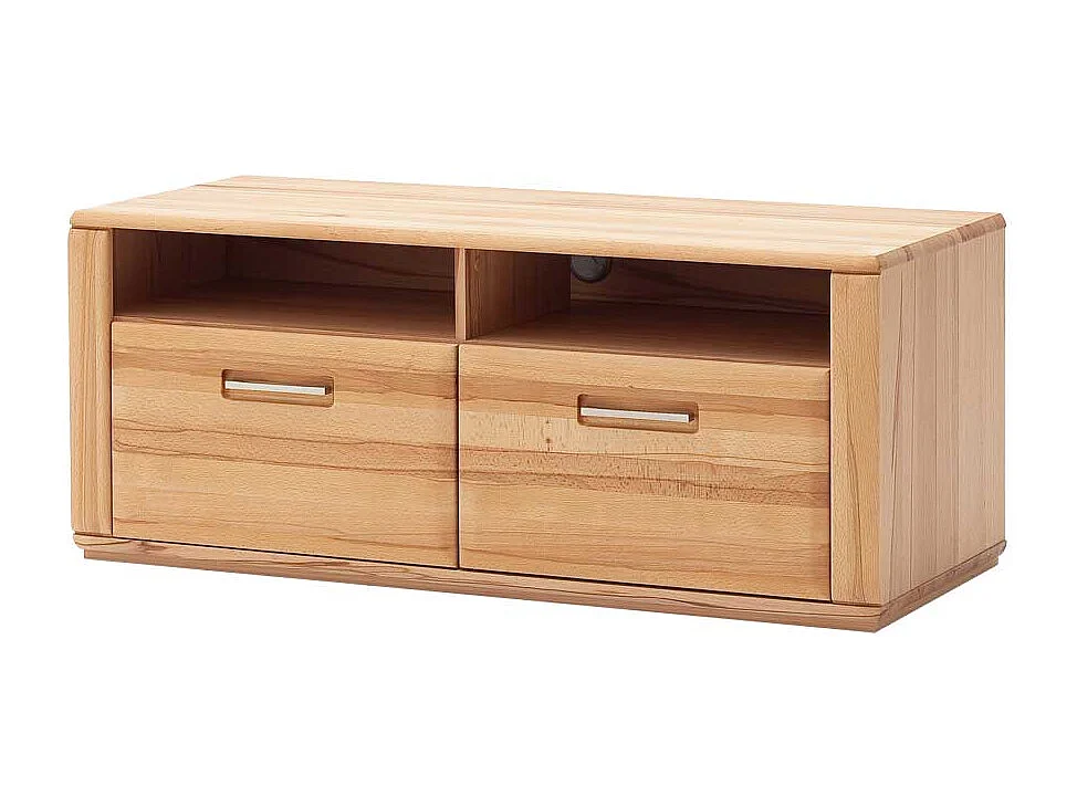 TV-Lowboard in Kernbuchefarben Schubladen