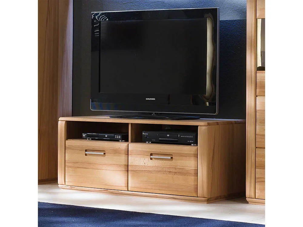 TV-Lowboard in Kernbuchefarben Schubladen