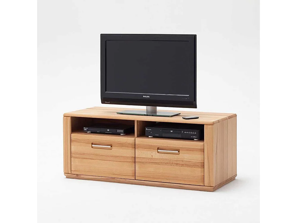 TV-Lowboard in Kernbuchefarben Schubladen