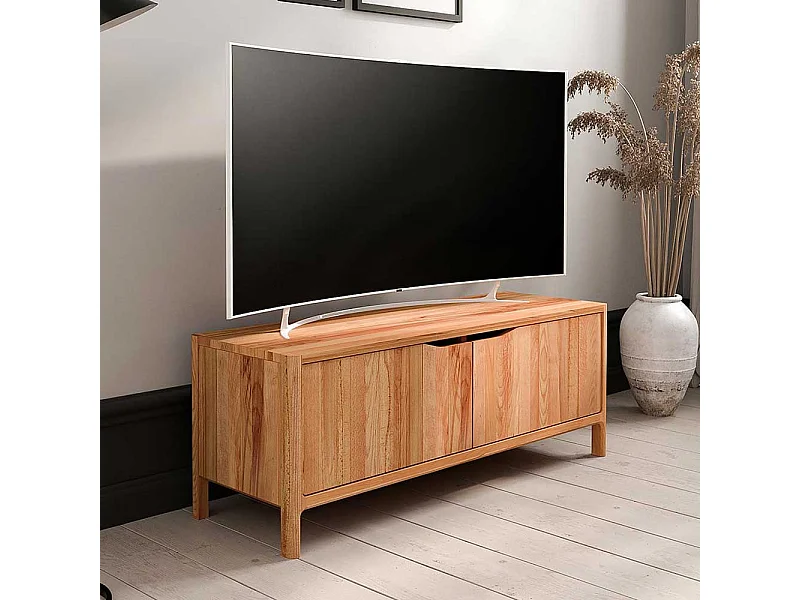 TV Board Lowboard mit Türen und Vierfußgestell