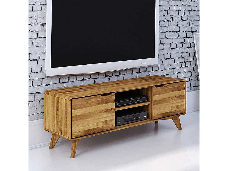 Fernsehmöbel aus Wildeiche Massivholz Türen