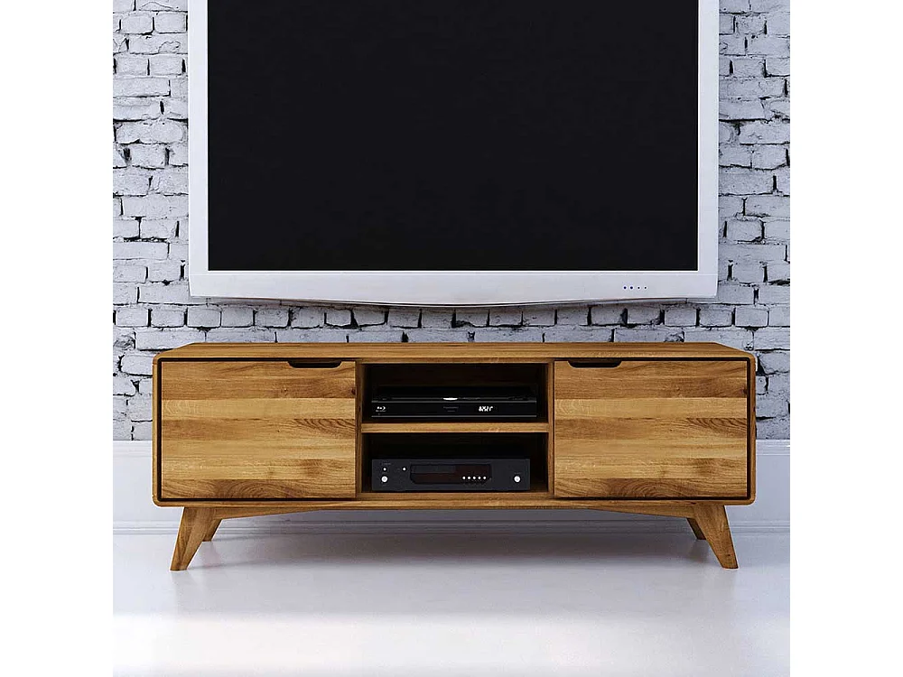Fernsehmöbel aus Wildeiche Massivholz Türen