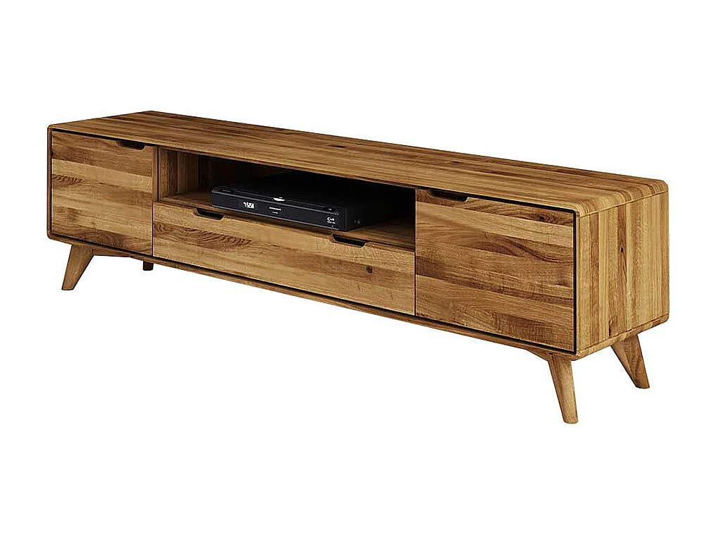 Fernsehtisch aus Wildeiche Massivholz 180 cm breit