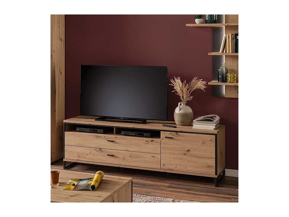 Fernsehunterschrank in Eichefarben 60 cm hoch