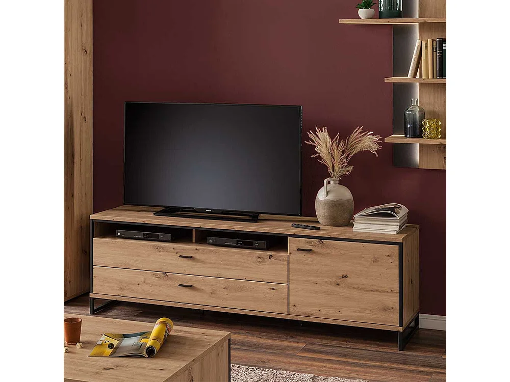 Fernsehunterschrank in Eichefarben 60 cm hoch