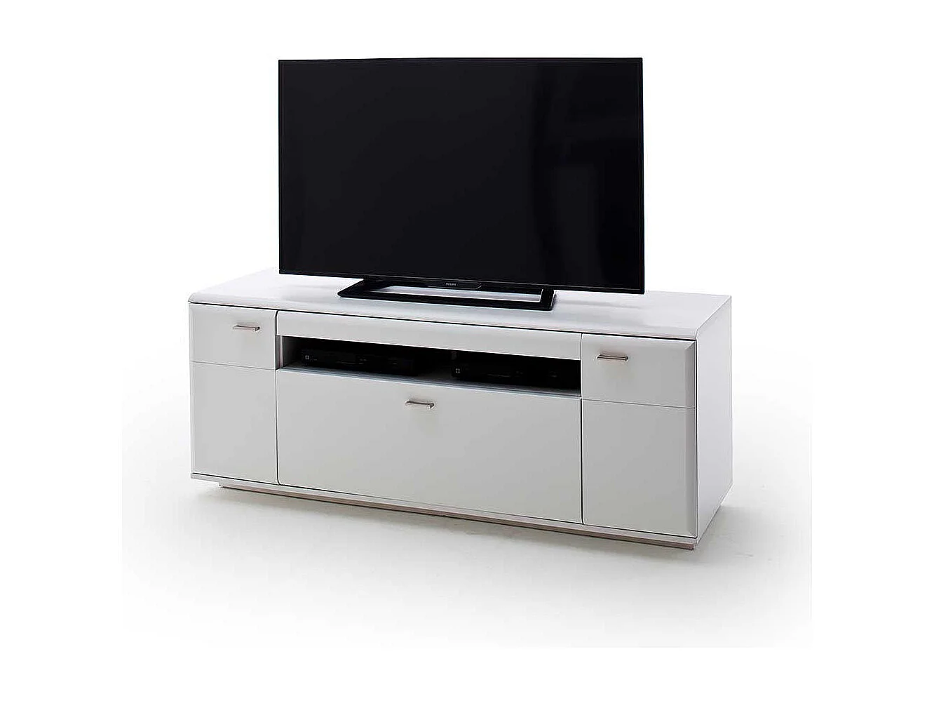 Fernsehunterschrank in Weiß 150 cm breit