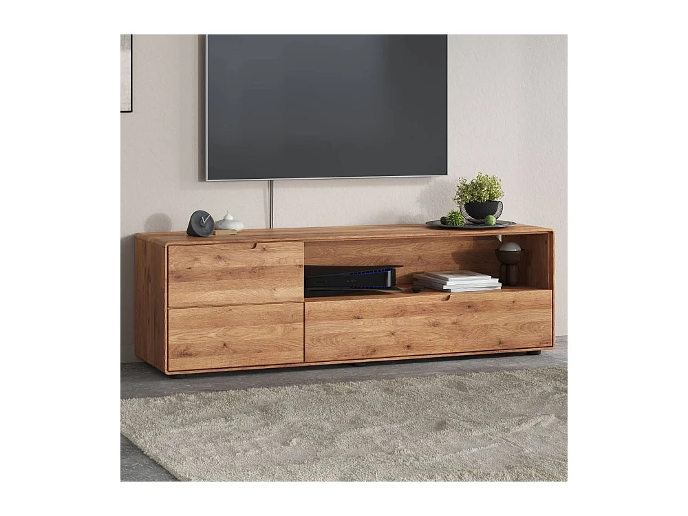 TV Sideboard Phonomöbel aus Wildeiche Massivholz 149 cm breit
