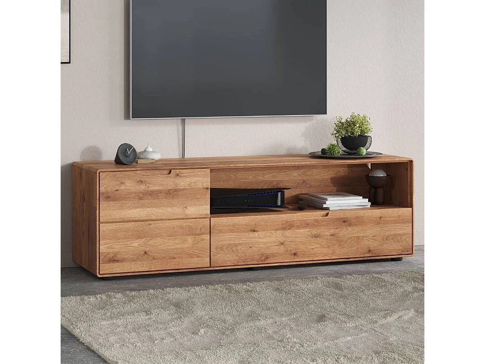 TV Sideboard Phonomöbel aus Wildeiche Massivholz 149 cm breit
