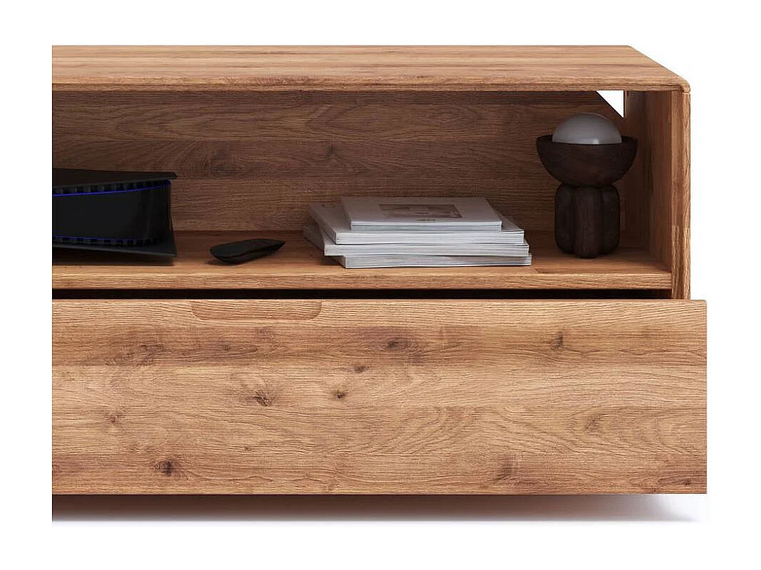 TV Sideboard Phonomöbel aus Wildeiche Massivholz 149 cm breit