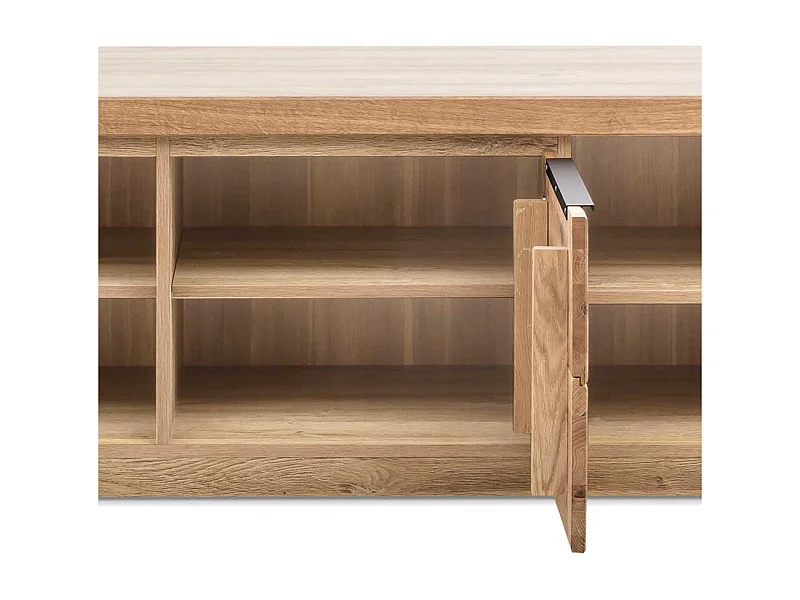 Fernsehunterschrank in Eichefarben 2 Türen 2 offene Fächer