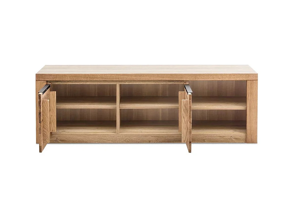 Fernsehunterschrank in Eichefarben 2 Türen 2 offene Fächer