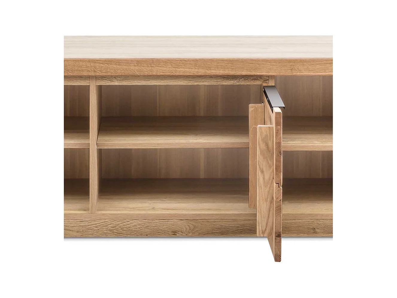 Fernsehunterschrank in Eichefarben 2 Türen 2 offene Fächer