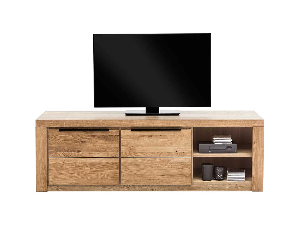 Fernsehunterschrank in Eichefarben 2 Türen 2 offene Fächer