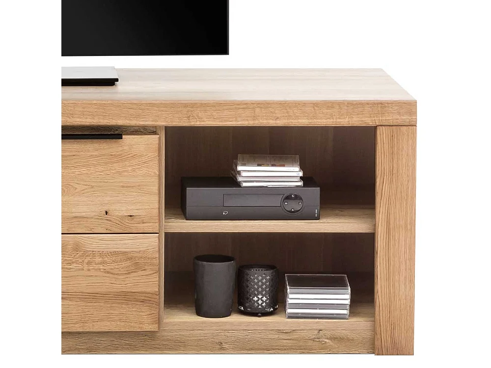 Fernsehunterschrank in Eichefarben 2 Türen 2 offene Fächer