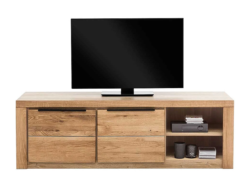 Fernsehunterschrank in Eichefarben 2 Türen 2 offene Fächer