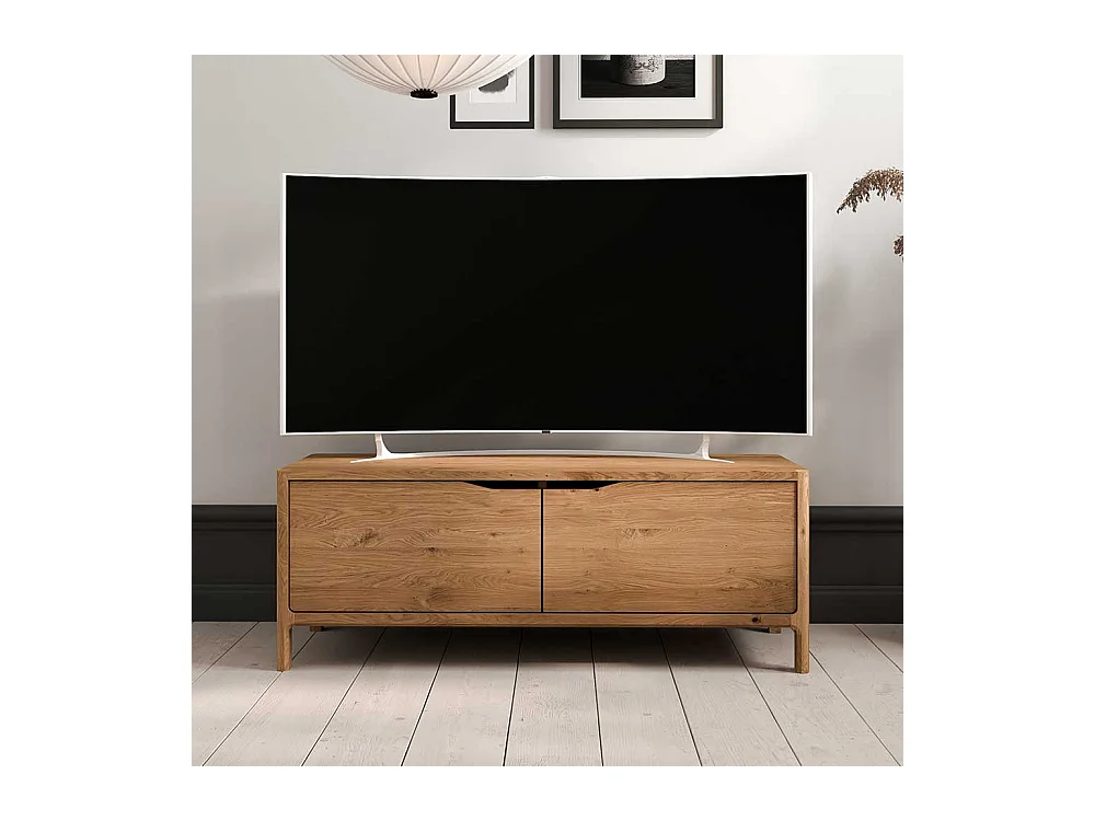 TV Board Lowboard aus Massivholz mit Türen