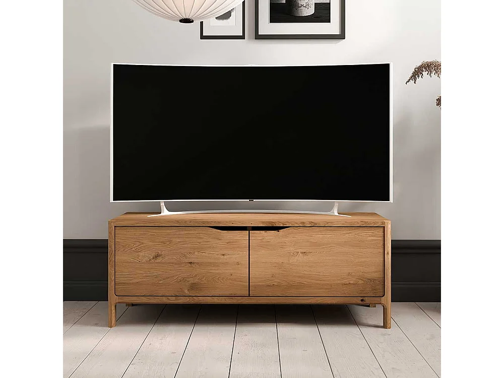 TV Board Lowboard aus Massivholz mit Türen