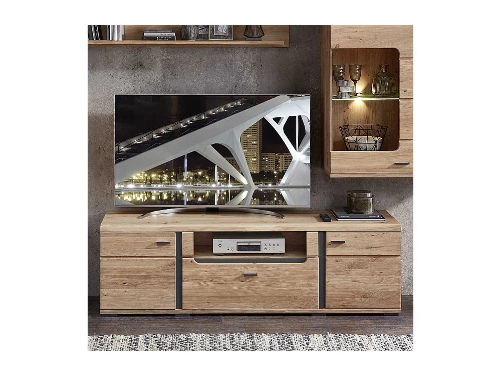 Fernsehtisch in Wildeichefarben Eschefarben