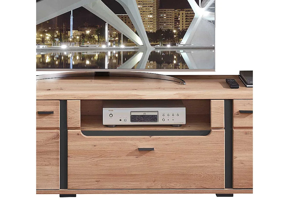 Fernsehtisch in Wildeichefarben Eschefarben