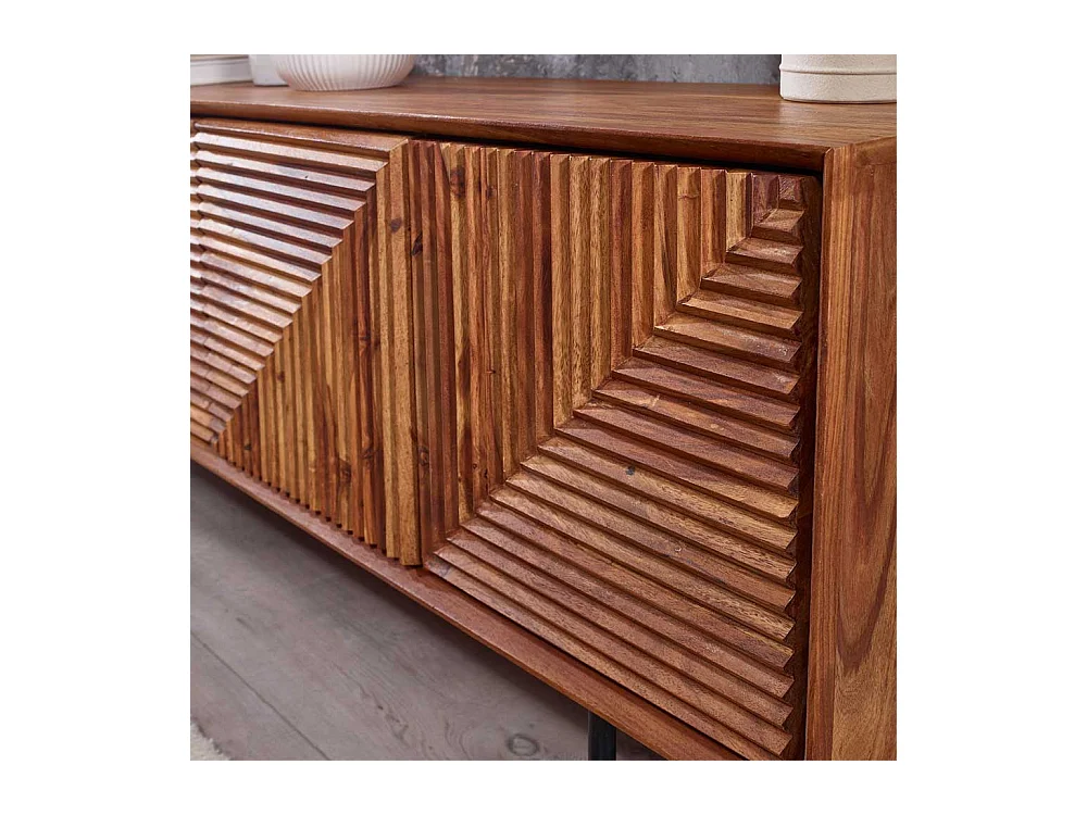 Fernsehunterschrank in modernem Design Sheesham Massivholz