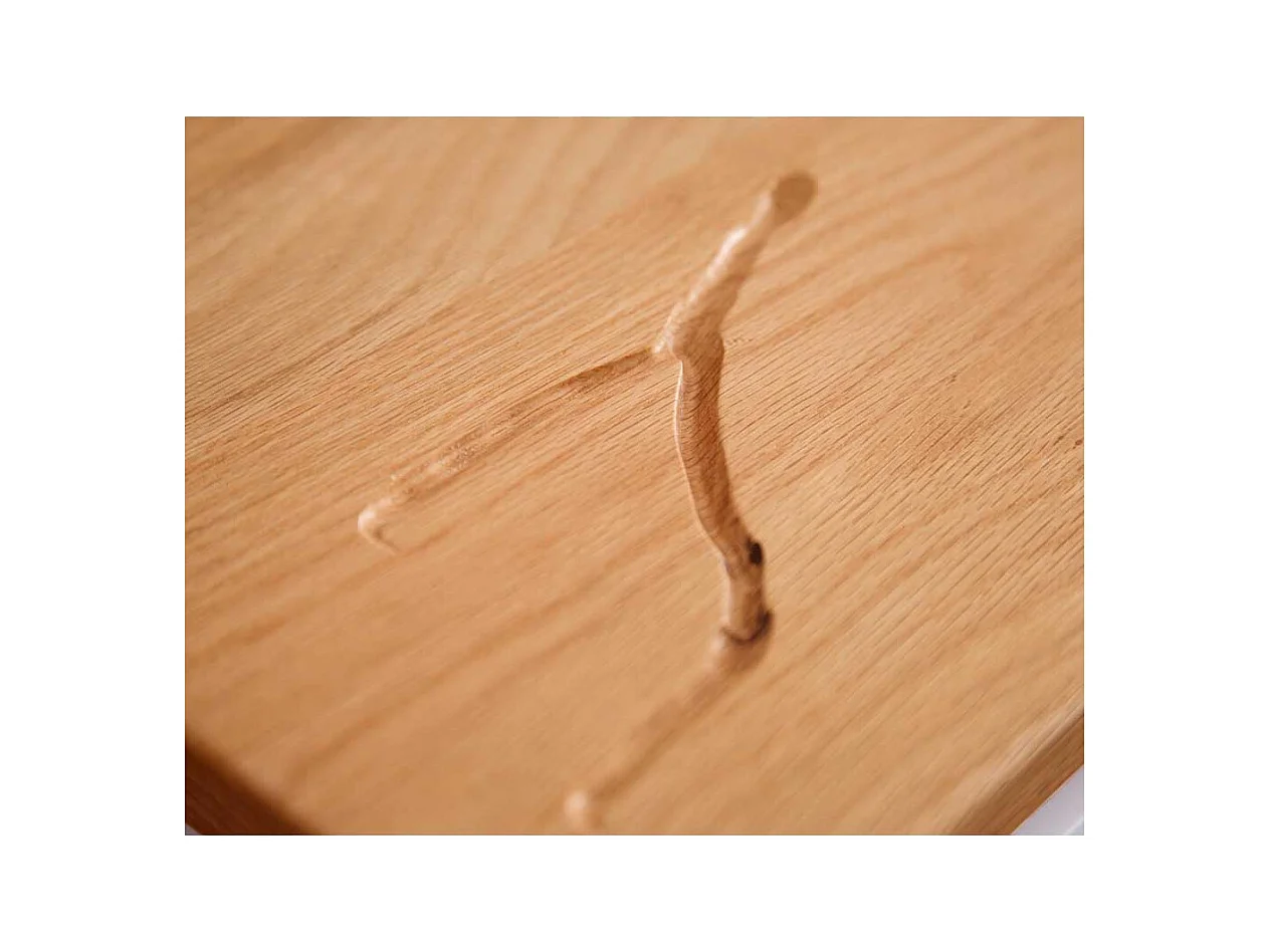 Design TV Board in Weiß Asteiche Massivholz