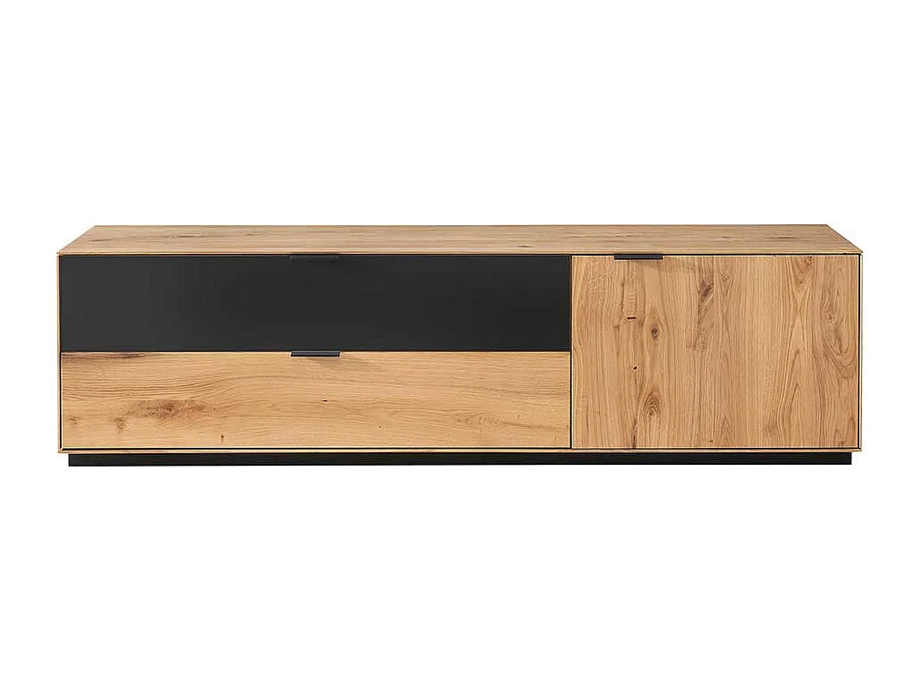 Fernseher Schrank aus Wildeiche Massivholz zwei Schubladen