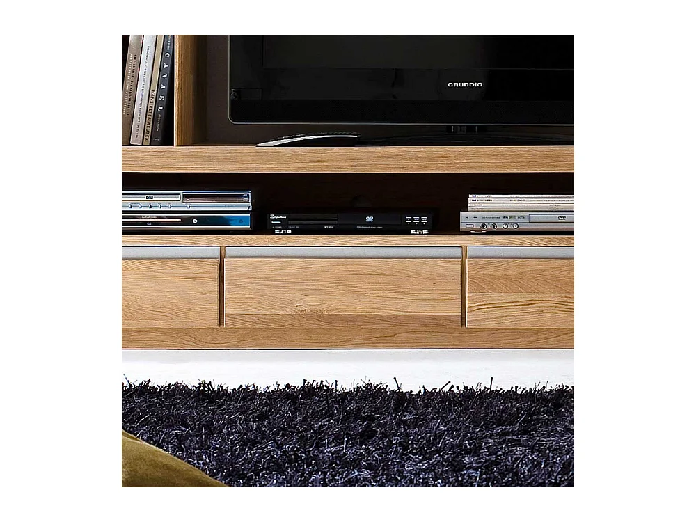 TV Lowboard aus Wildeiche Bianco modern