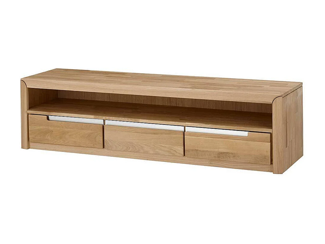 TV Lowboard aus Wildeiche Bianco modern