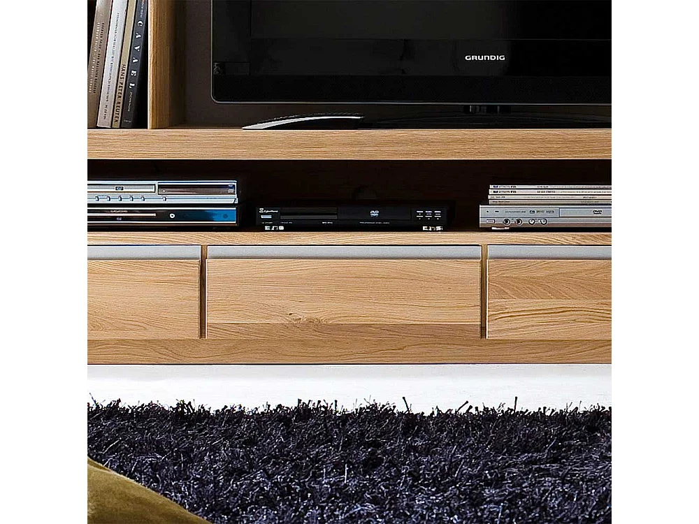 TV Lowboard aus Wildeiche Bianco modern