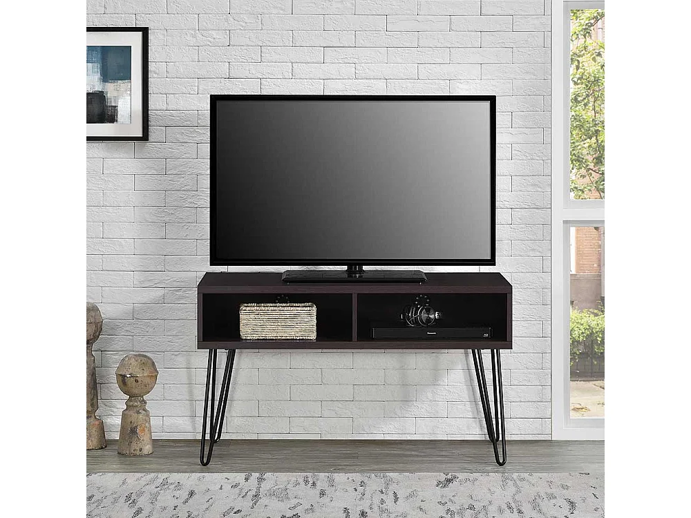 Fernsehtisch mit Kabeldurchlässen Retro Design