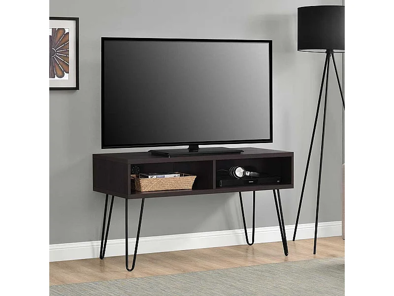 Fernsehtisch mit Kabeldurchlässen Retro Design