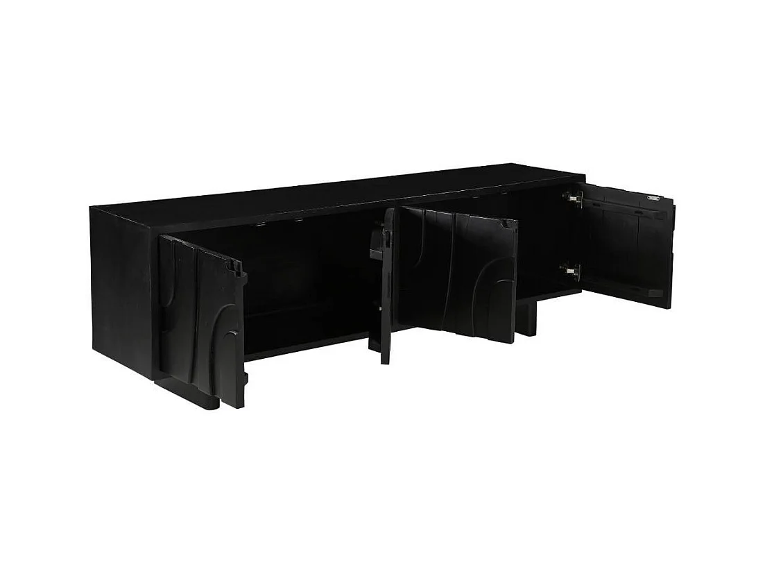 TV Sideboard Fernsehmöbel Front geschnitzt 4 türig