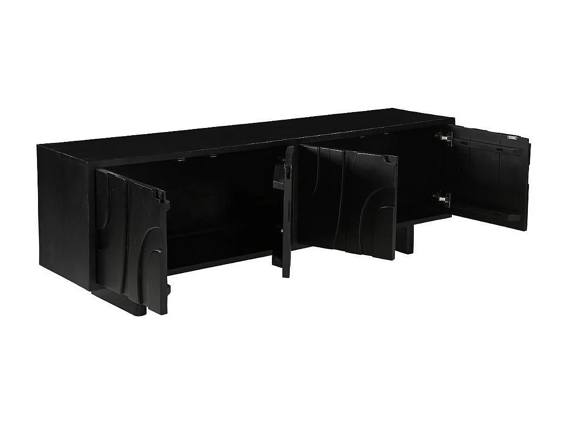 TV Sideboard Fernsehmöbel Front geschnitzt 4 türig