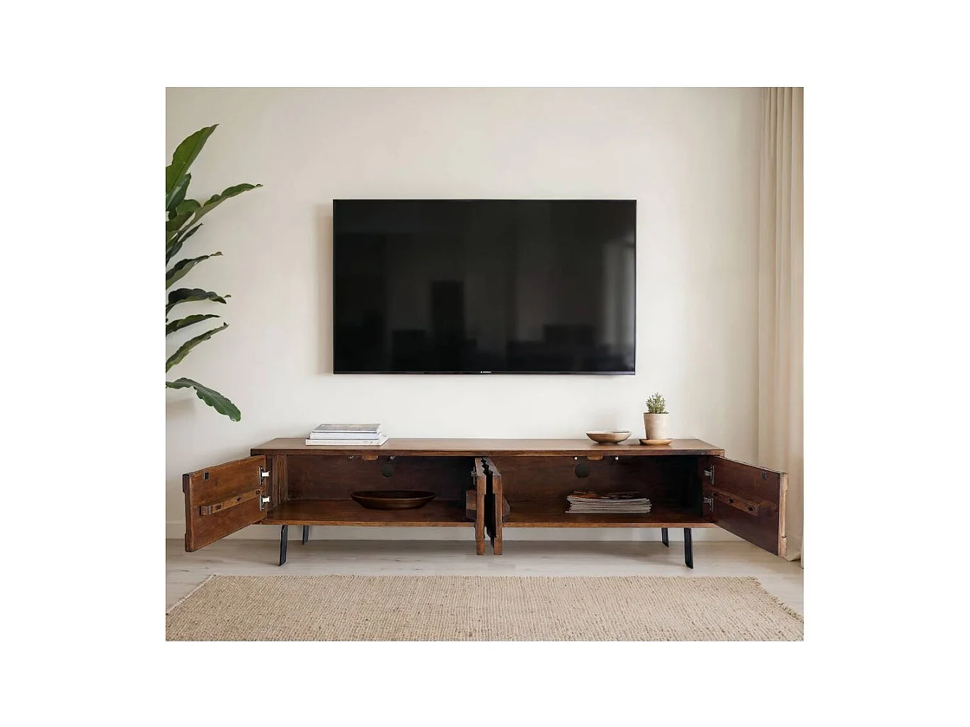 Fernsehschrank TV Bank in modernem Design 160 cm breit