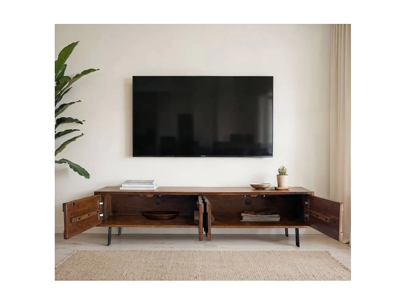 Fernsehschrank TV Bank in modernem Design 160 cm breit