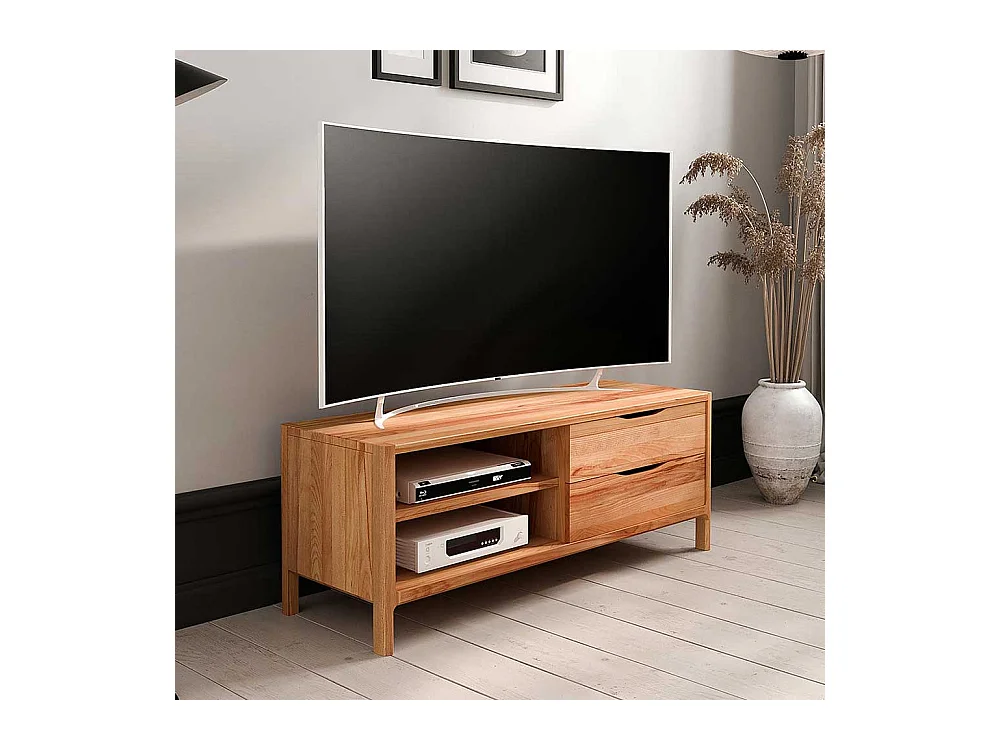 TV Board Lowboard mit Schubladen und offenen Fächern