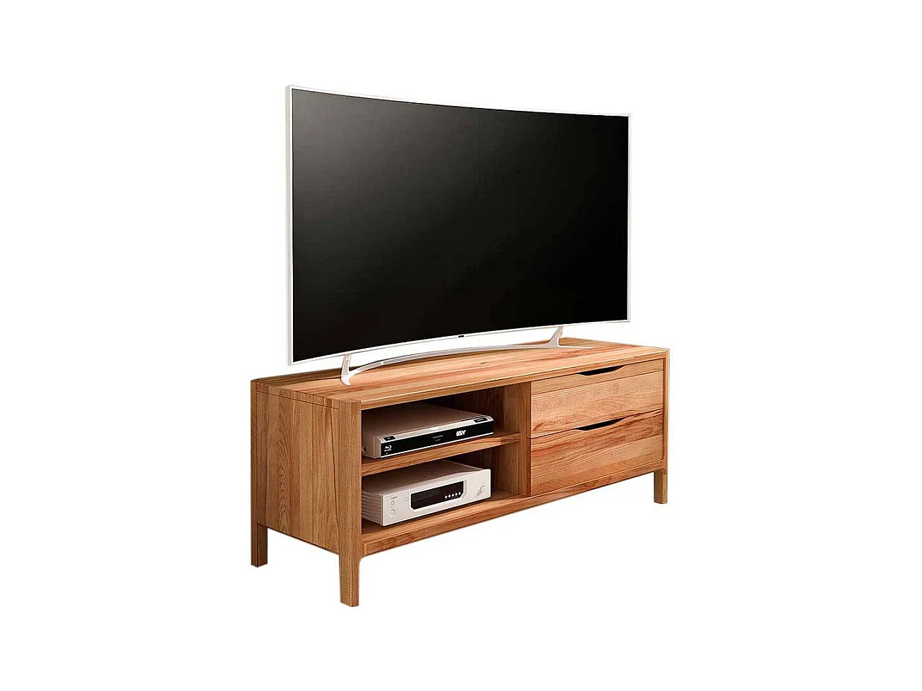 TV Board Lowboard mit Schubladen und offenen Fächern