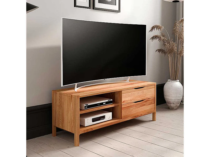 TV Board Lowboard mit Schubladen und offenen Fächern